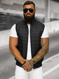 Moški prešita brezrokavnik črni OZONEE JS/MY77Z