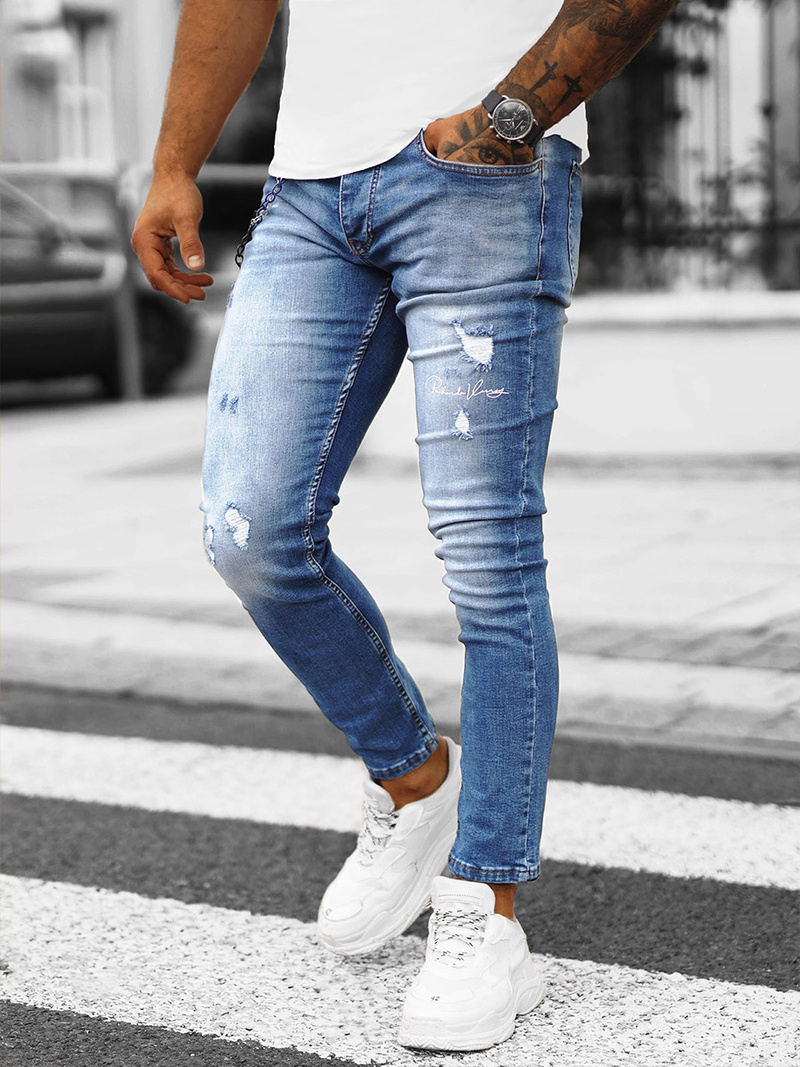 Moške Kavbojke Modre OZONEE O/JR51