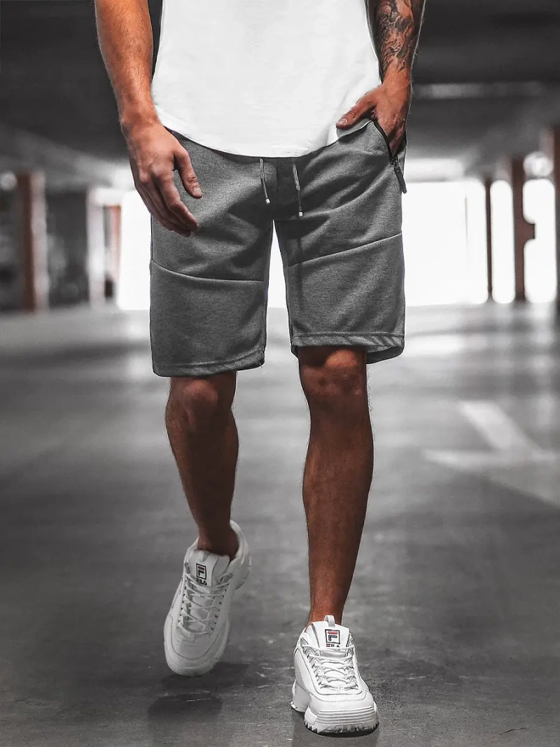 Moške športne kratke hlače grafitne OZONEE O/WW20013/3