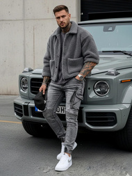 Moške kavbojke grafitne OZONEE O/E10017Z