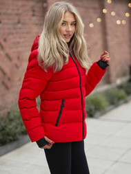 Ženska zimska jakna rdeča OZONEE JS/M769/270Z