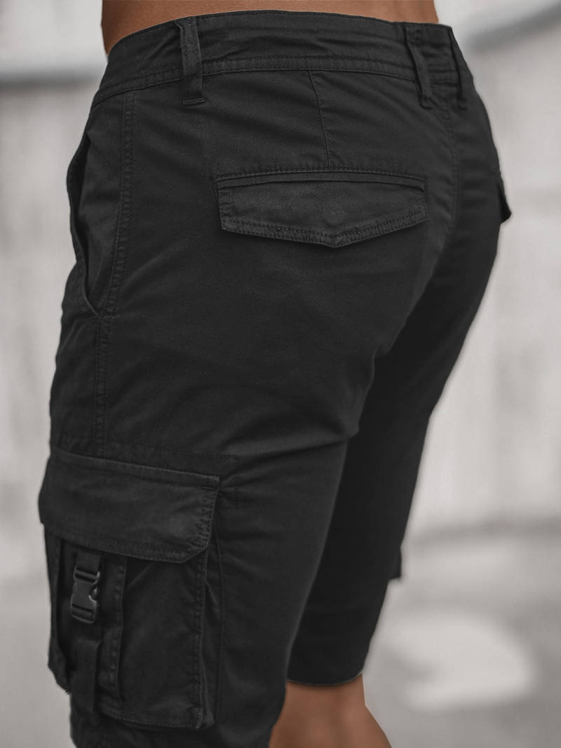 Moške Kratke Hlače Chino Črne OZONEE T/BB70009/1