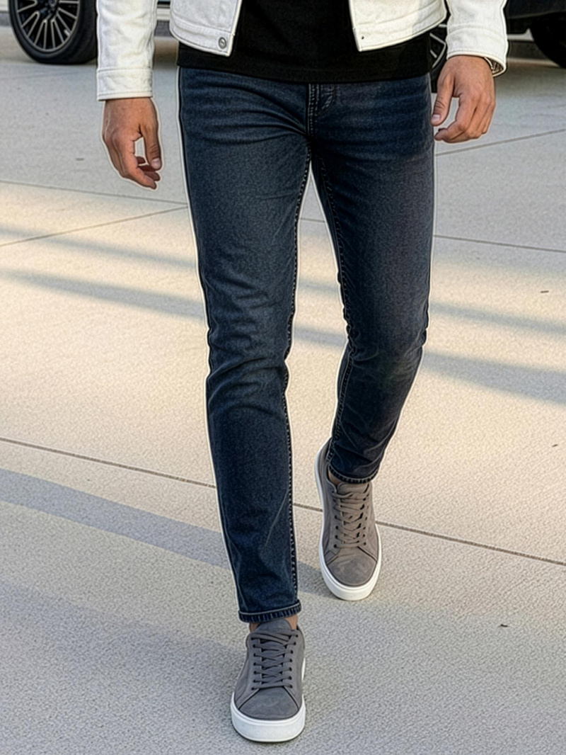 Moške kavbojke temno modre OZONEE O/JK2895AZ