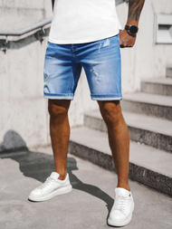Moške Kratke Jeans Hlače Svetlomodre OZONEE NB/MP0060BZ