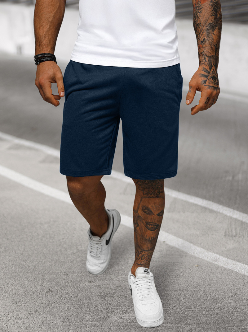 Moške športne kratke hlače mornarsko modre OZONEE JS/8K100/25Z