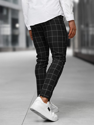 Moške hlače chino črne OZONEE DJ/5505Z