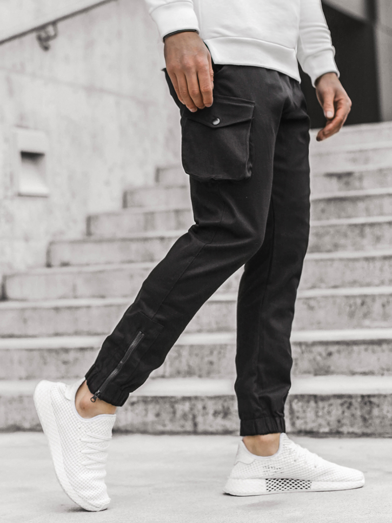 Moške hlače jogger črne OZONEE A/705