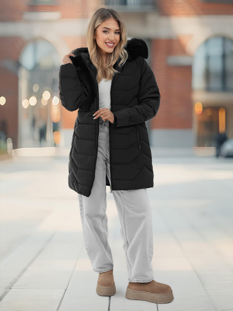 Ženska jakna črna OZONEE JS/16M9121/392Z