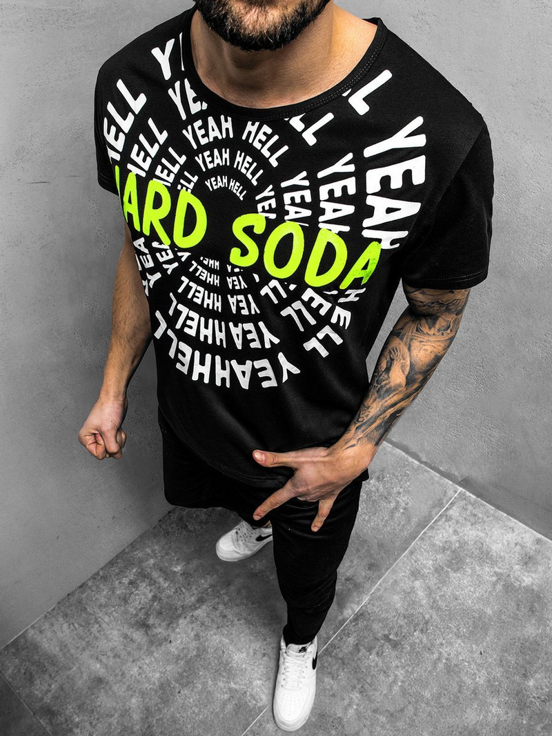 Moška majica črna OZONEE JS/KS1948Z