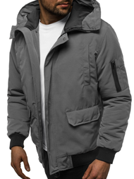 Moška zimska jakna siva OZONEE JS/2019005