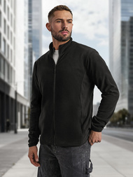 Moška jopa z zadrgo črna OZONEE JS/HH016/3