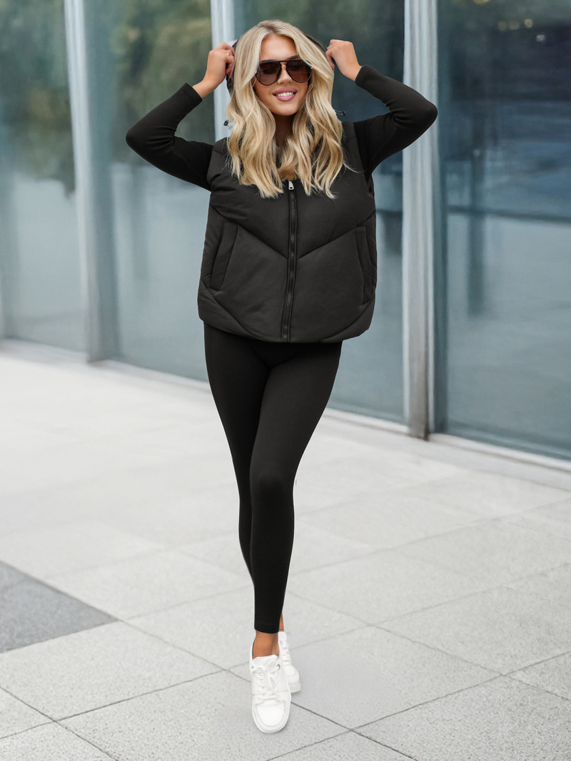 Ženski brezrokavnik črna OZONEE JS/16M9291/392