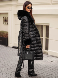 Ženski plašč črni OZONEE JS/5M3160/392Z