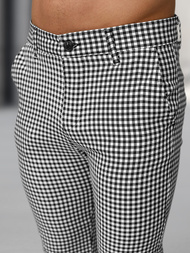 Moške hlače chino črno-bele OZONEE DJ/5531Z