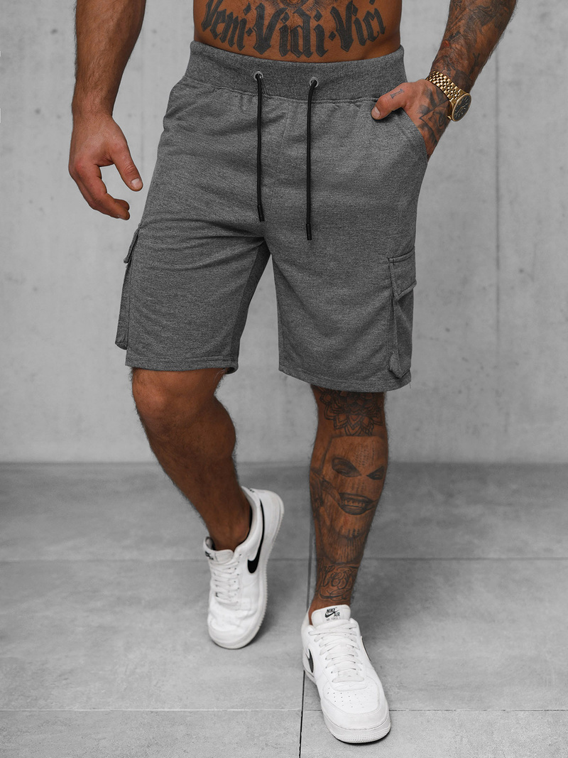 Moške športne kratke hlače grafitne OZONEE JS/8K1505/5