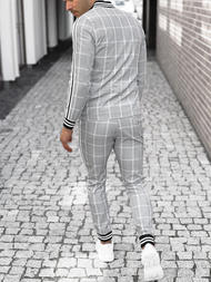 Komplet moški - jakna in hlače chino sivi OZONEE DJ/5548