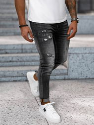 Moške kavbojke Črne OZONEE NB/MP0169G