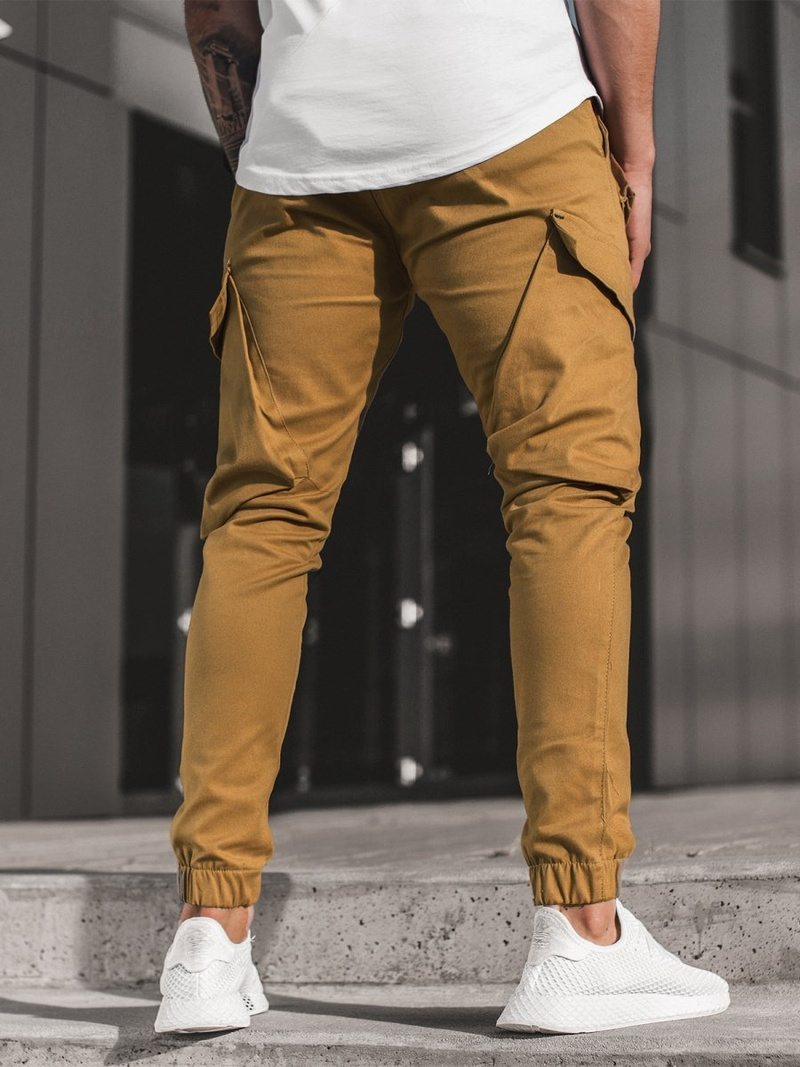 Moške hlače chino jogger camel OZONEE G/2788