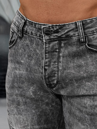 Moške kavbojke Črne OZONEE NB/MP0069NZ