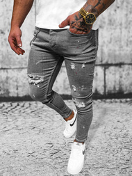 Moške kavbojke grafitne OZONEE O/MB459