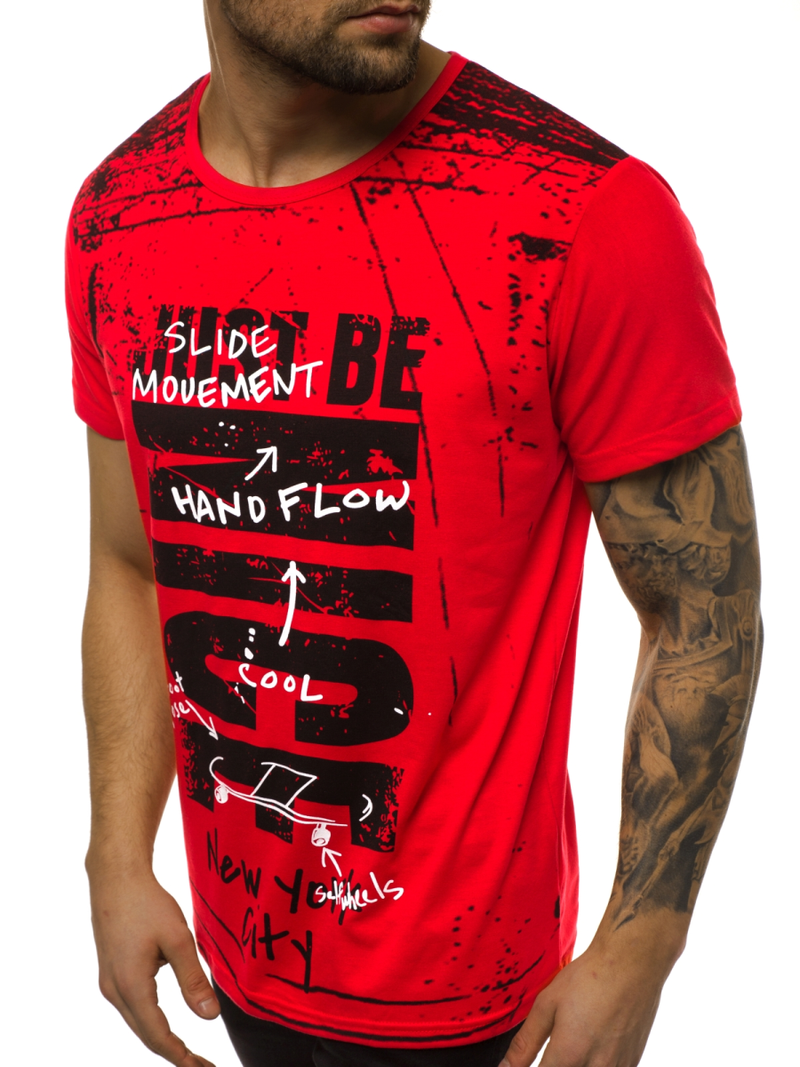 Moška majica rdeča OZONEE JS/KS1983