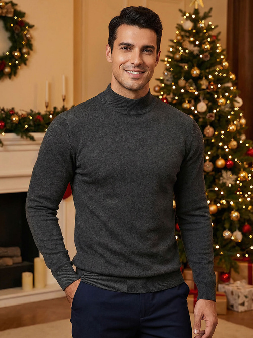 Moški pulover grafitni OZONEE V/V24503Z