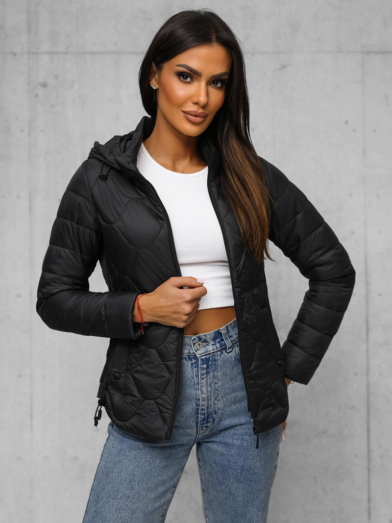 Ženska jakna črna OZONEE JS/16M9239/392