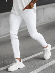 Moške kavbojke bele OZONEE E/5348/01Z