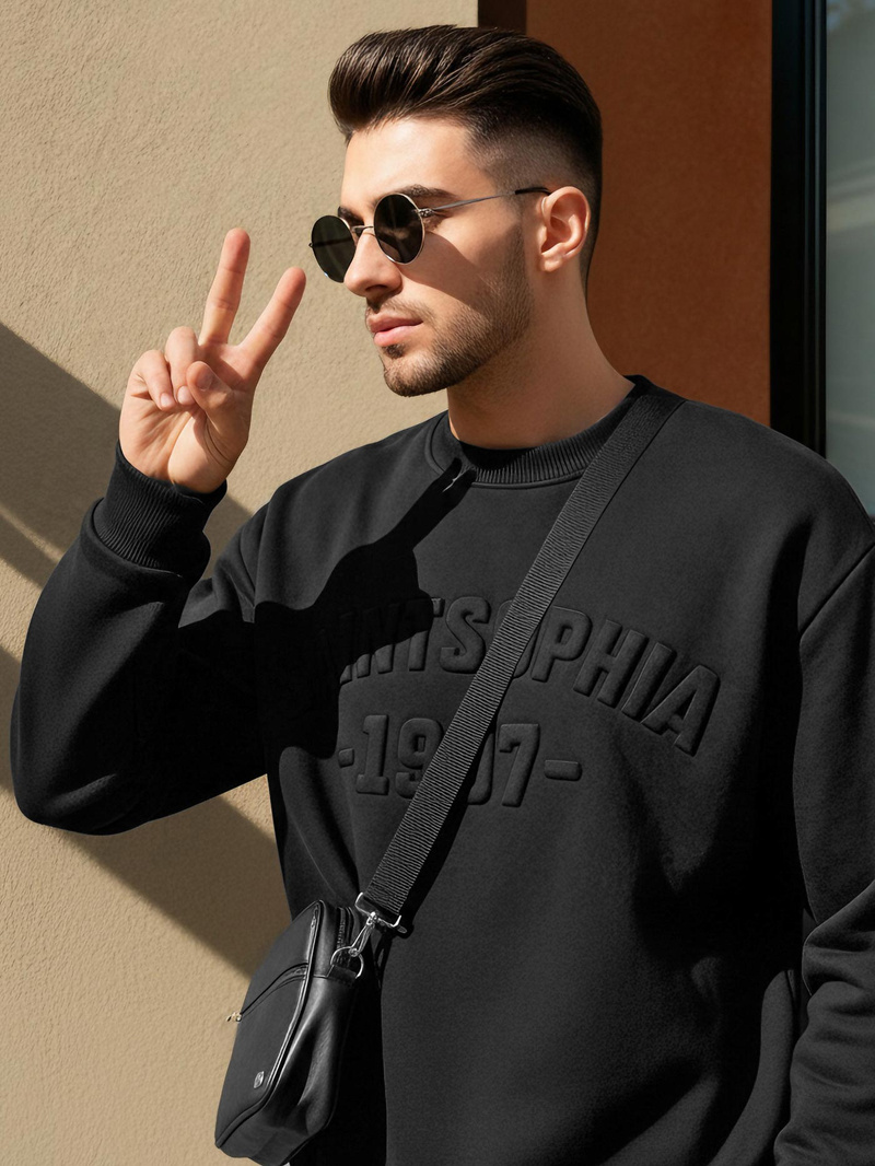 Moška jopa črna OZONEE JS/8B1953/3