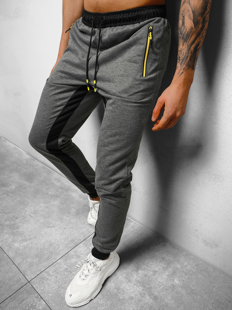 Moške športne hlače grafitne OZONEE JS/68K10357