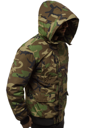 Moška zimska jakna maskirno-zelena OZONEE JS/2019005