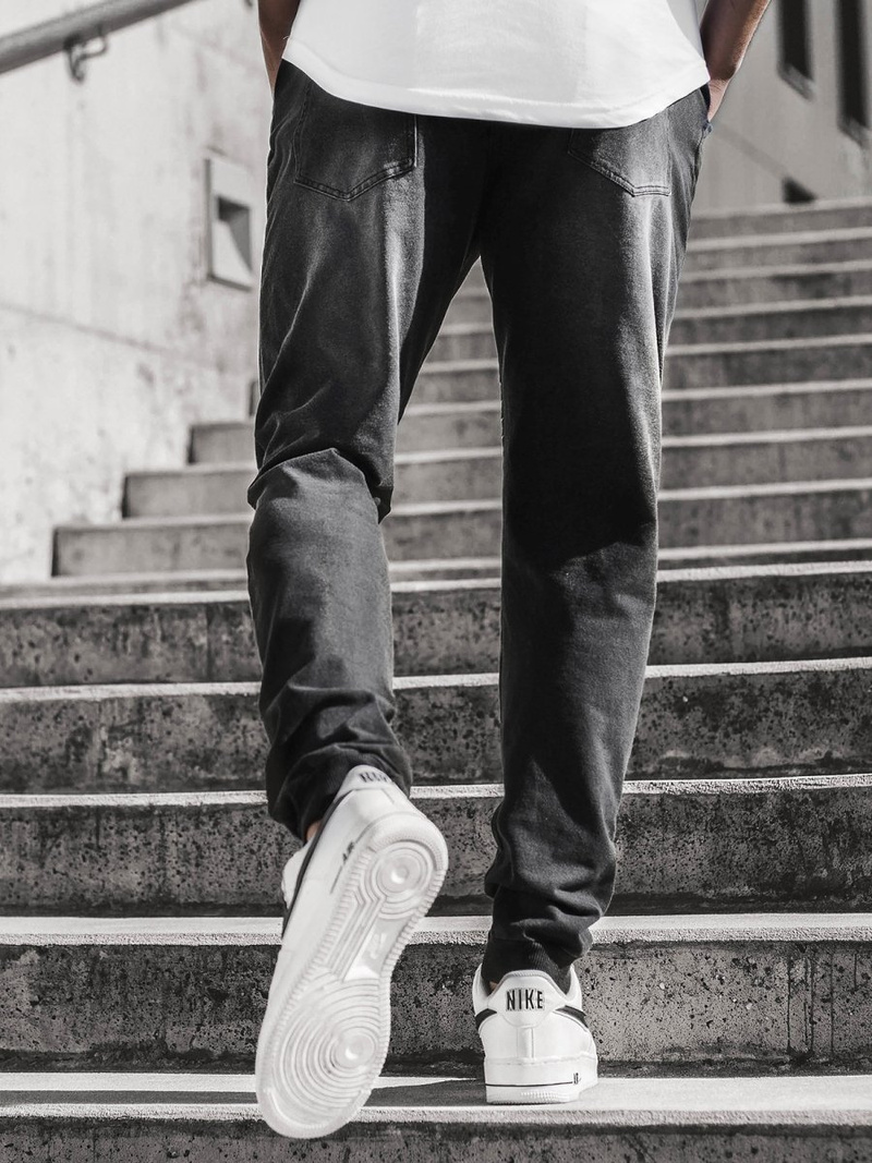Moške hlače jogger črne OZONEE JS/KK1103