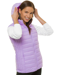 Ženski brezrokavnik s kapuco svetlovijolična OZONEE JS/M23039/37