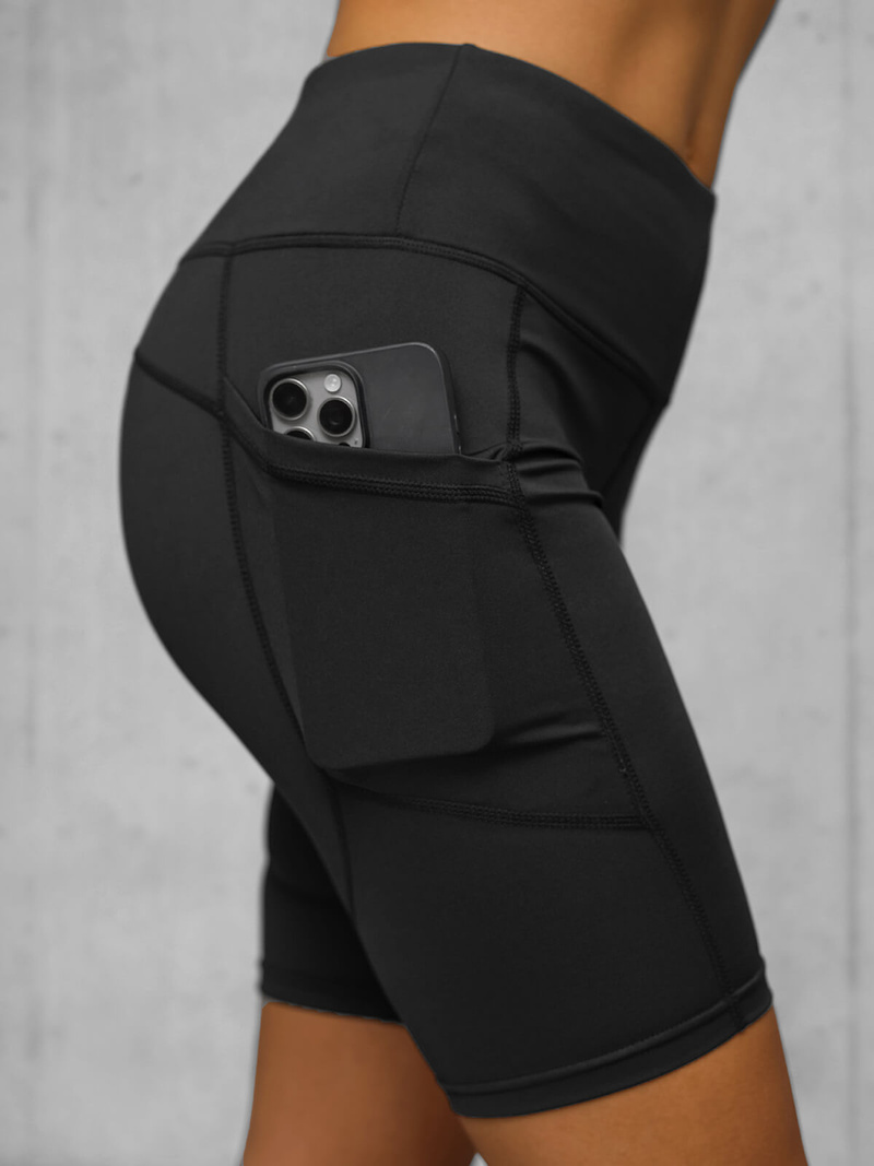 Kratke črne ženske pajkice OZONEE JS/XY24003S