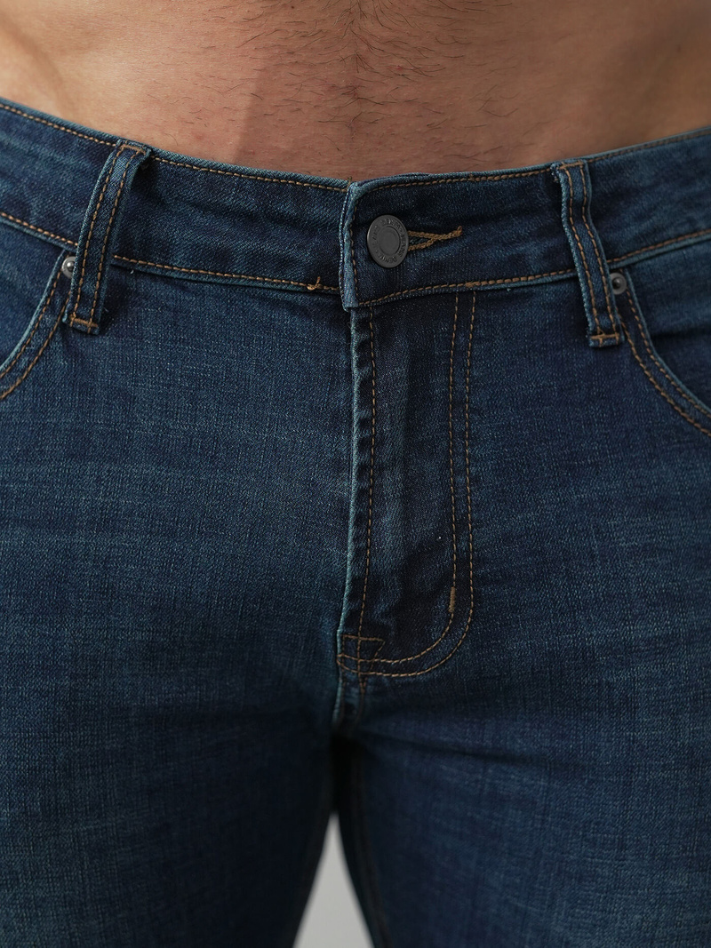 Moške kavbojke temno modre OZONEE O/JK2895A