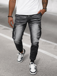 Moške kavbojke jogger črne OZONEE NB/MP0108N