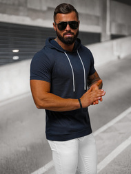 Moška navadna majica mornarsko modra OZONEE JS/8T955/25