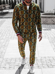 Komplet moški - jakna in hlače chino črno-zlati OZONEE O/5553/21