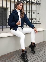 Ženska jakna mornarsko modra OZONEE JS/16M9086/215Z