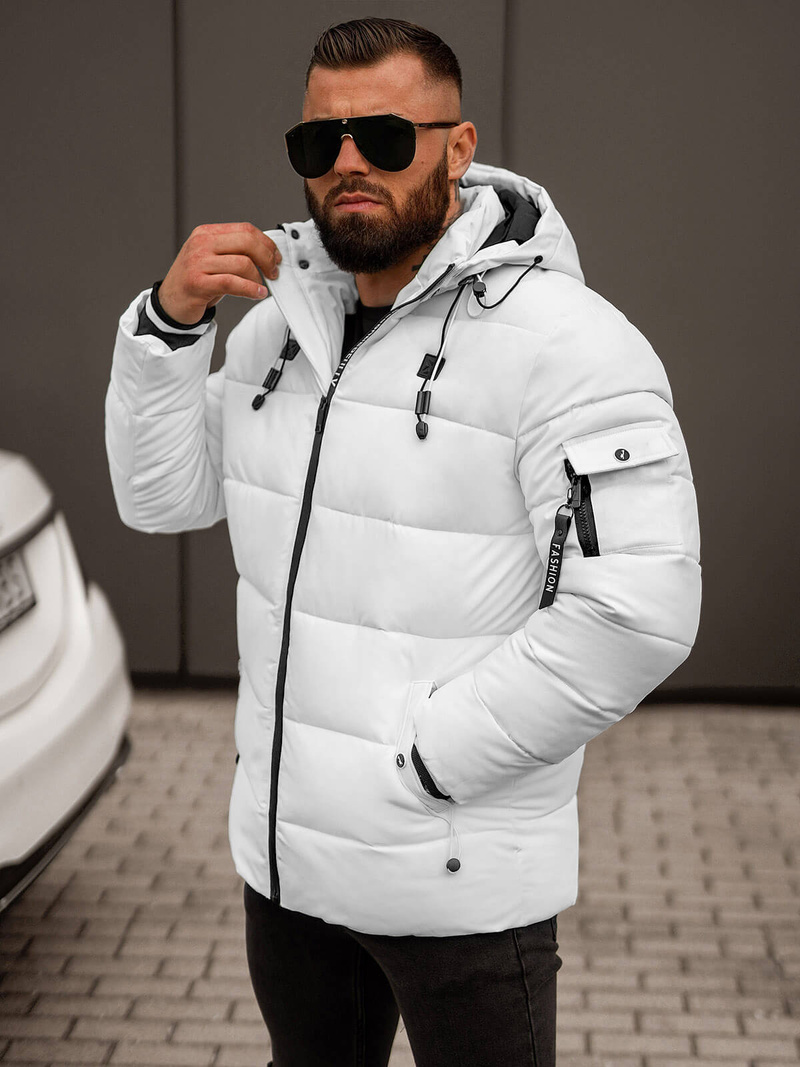 Moška jakna bela OZONEE JS/57M7502/281