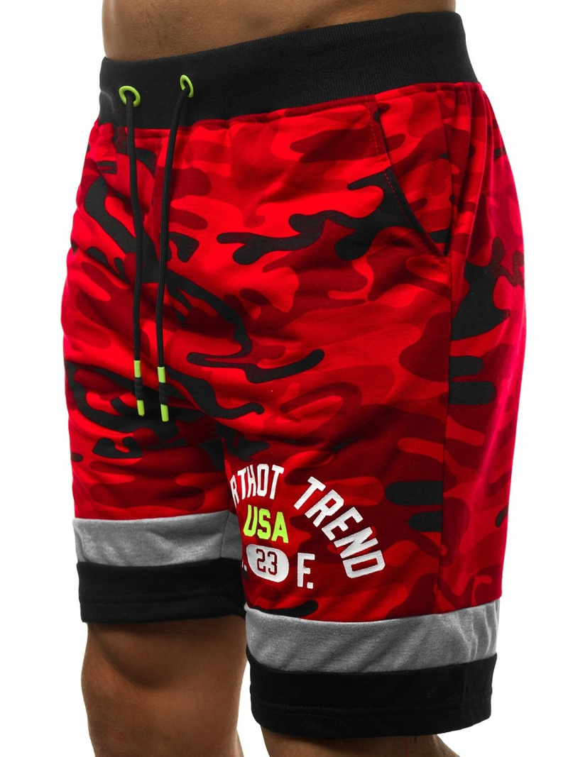 Moške kratke hlače rdeče OZONEE JS/KK300152