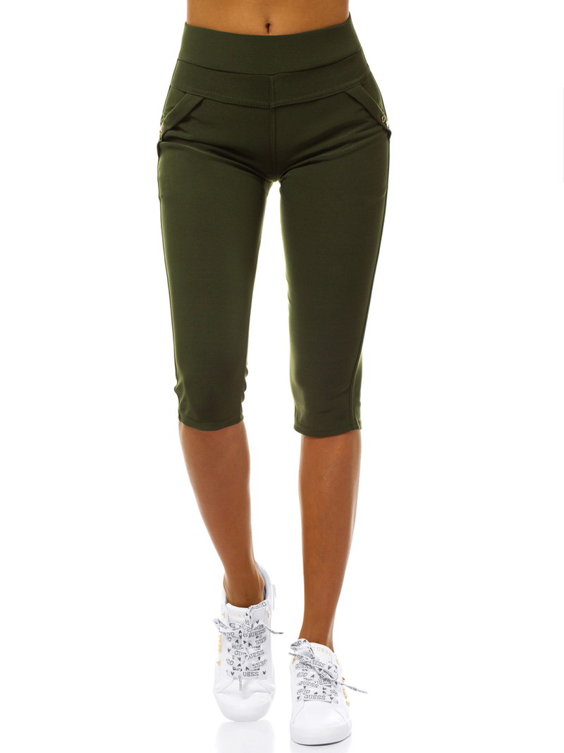 Ženske kratke pajkice kaki OZONEE JS/1041/B7