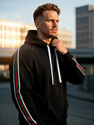 Moška jopa s kapuco črna OZONEE JS/8B1731/3