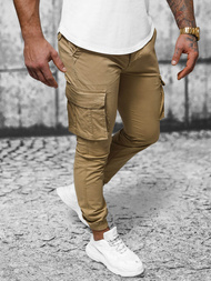 Moške Hlače Chino Jogger Bež OZONEE NB/MP0202K