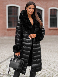 Ženski plašč črni OZONEE JS/5M3160/392Z