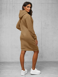 Ženska jopa s kapuco temno bež OZONEE JS/YS10005/91Z