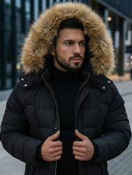 Moška zimska jakna črna OZONEE JS/5M3122/392Z