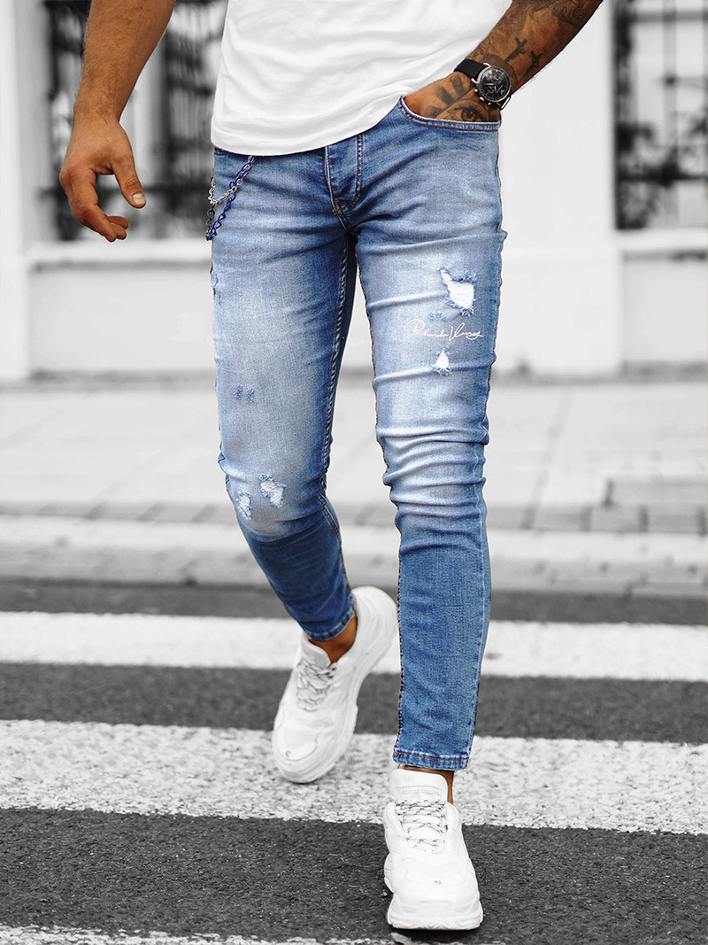 Moške Kavbojke Modre OZONEE O/JR51