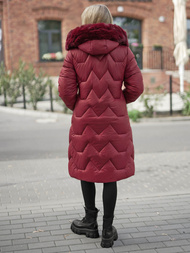 Ženska zimska jakna bordo OZONEE JS/5M3229/1Z