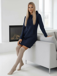 Ženska jopa s kapuco mornarsko modra OZONEE JS/YS10005/25Z